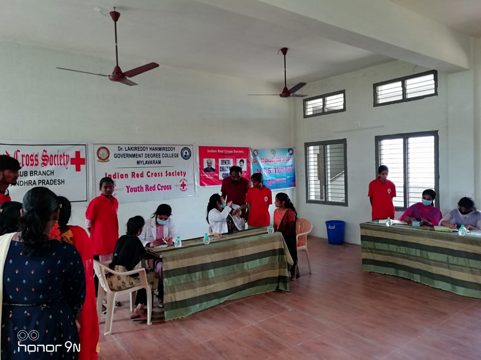 YOUTH RED CROSS FREE DENTAL CAMP  YRC unit of our college conducted 'Free Dental Checkup Camp' today in association with Indian Red Cross Society, Mylavaram and Dr. Sridhar Dental Health Foundation.  348 students got oral checkup. Students with denta