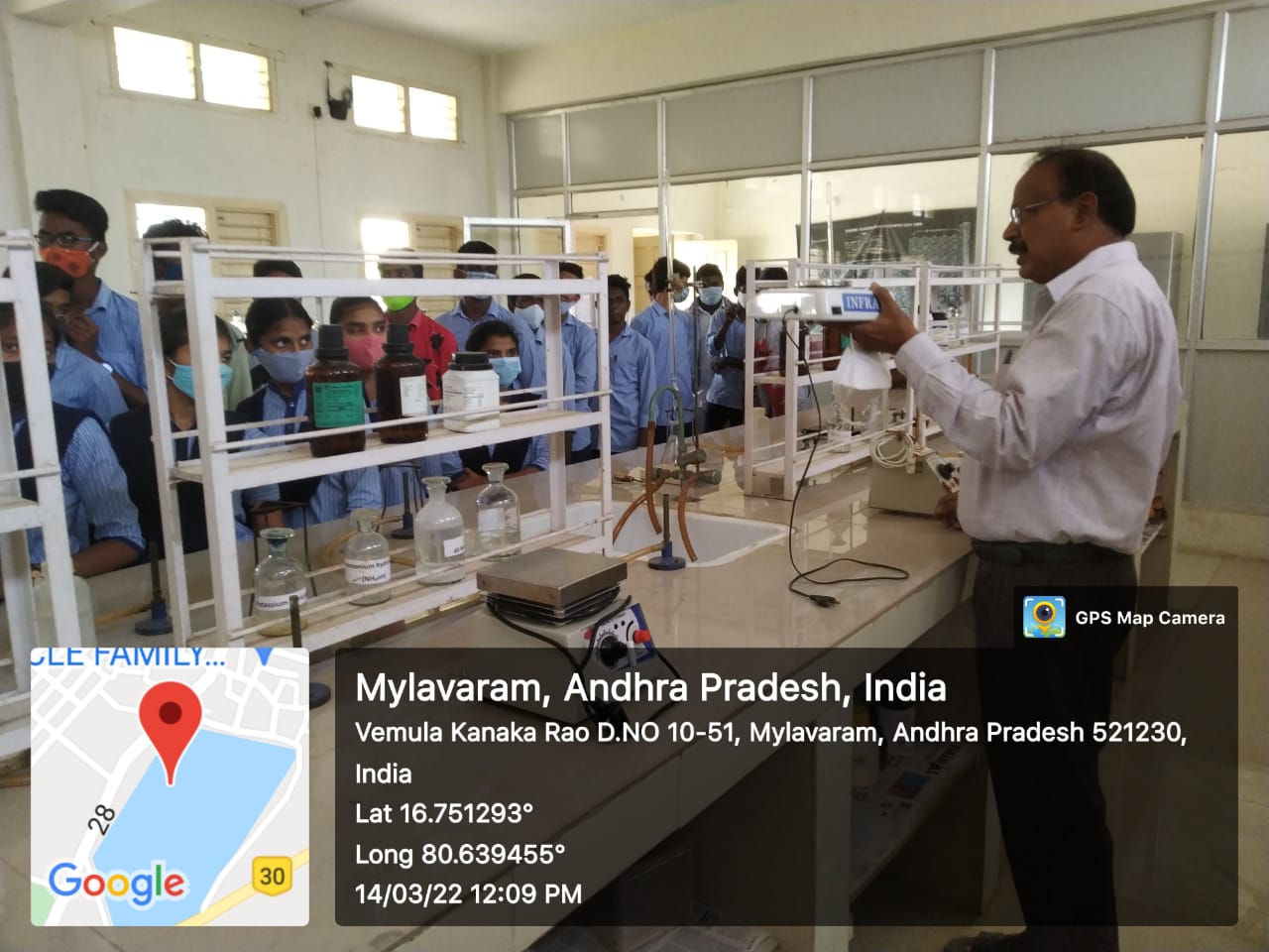 SCHOOL TO LAB PROGRAMME As part of endeavors to enhance admissions, 'School to Lab' programme is conducted for the Intermediate students of Little Flower Junior College, Mylavaram.  62 students of the Junior College are taken to the Chemistry, Physic