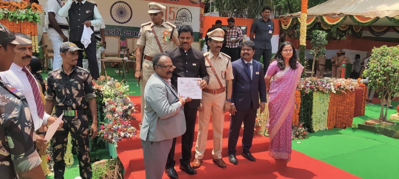 INDEPENDENCE DAY CELEBRATIONS  PRINCIPAL AND PHYSICAL DIRECTOR RECEIVED MERITORIOUS AWARDS 