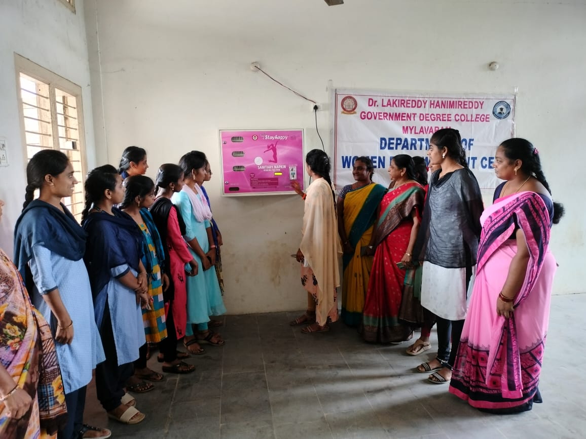 WOMEN EMPOWERMENT CELL  ESTABLISHING SANITARY NAPKIN VENDING MACHINE AND INCINERATORS