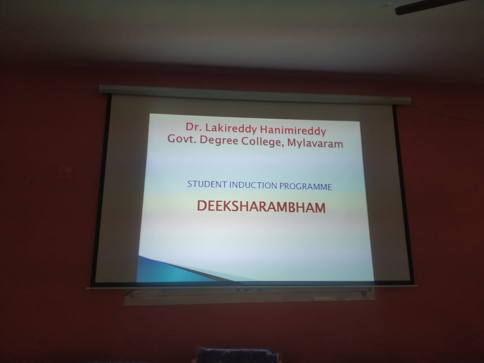 DEEKSHARAMBHAM INDUCTION PROGRAMME CONDUCTED FOR FIRST YEAR STUDENTS