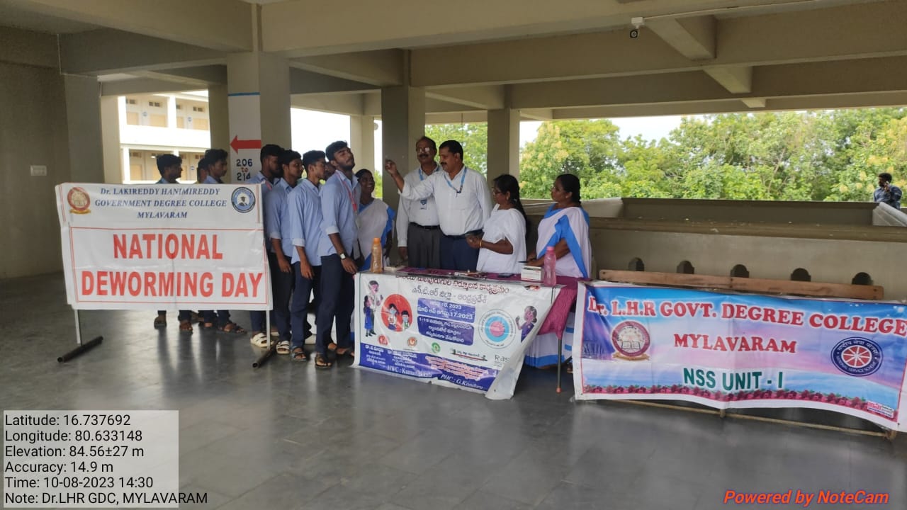 NATIONAL DEWORMING DAY IBSERVED BY COLLEGE NSS UNIT