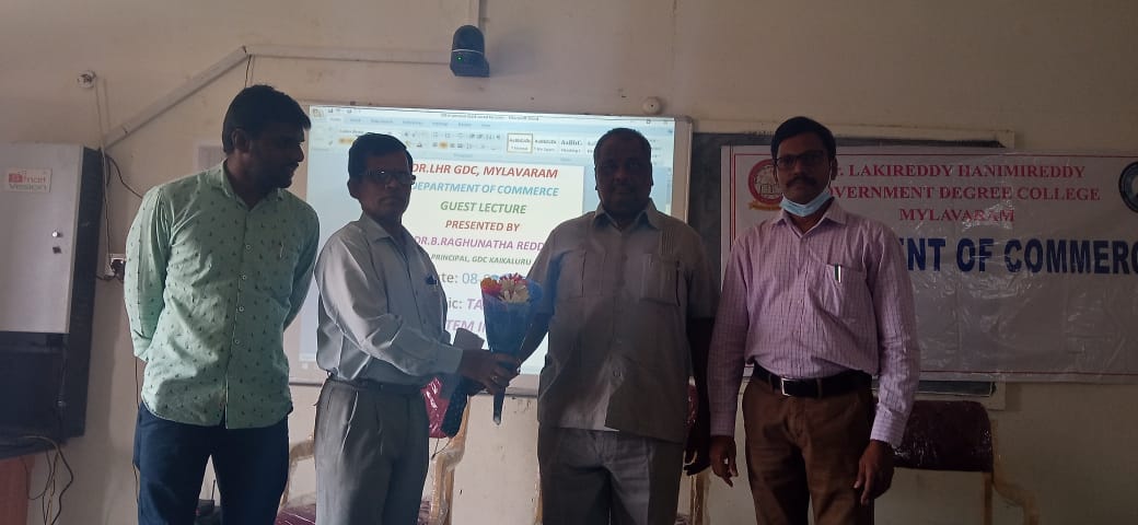 Guest Lecture by Dr.B.ragunadh Reddy Principal of GDC Kaikaluru on 08-02-2022