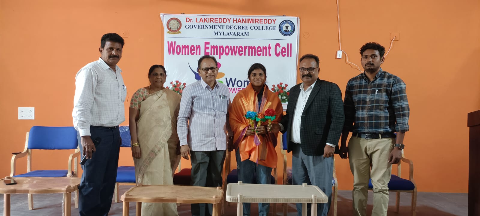 Felicitation to Ms. Trisha Pujitha being selected in WIPL Cricket Team
