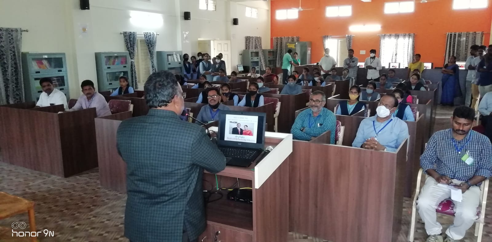 INAUGURATION OF DIGITAL LIBRARY "Smt. Vijayalakshmi Knowledge Resource Centre", the Digital Library of the college is inaugurated by Smt. Lakireddy Vijayalakshmi garu, wife of Dr. Lakireddy Hanimireddy. She donated Rs. 18 lakhs worth of computers