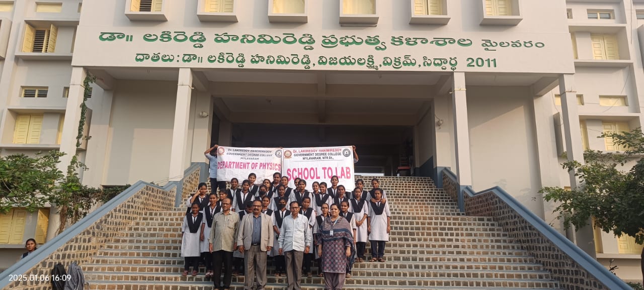 DEPT. OF PHYSICS SCHOOL TO LAB PROGRAMME