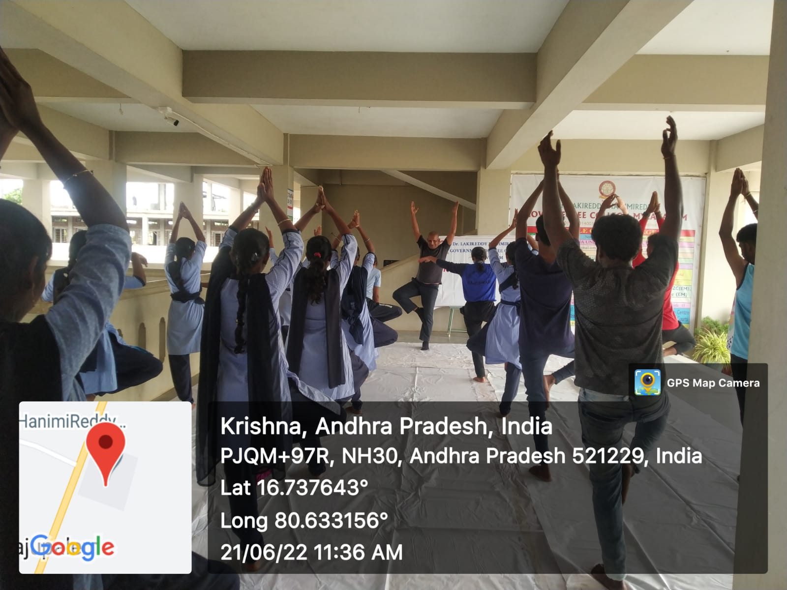 International Yoga Day observed. Dr. Illa Ravi Principal