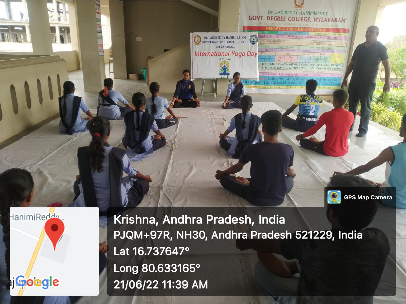 International Yoga Day observed. Dr. Illa Ravi Principal
