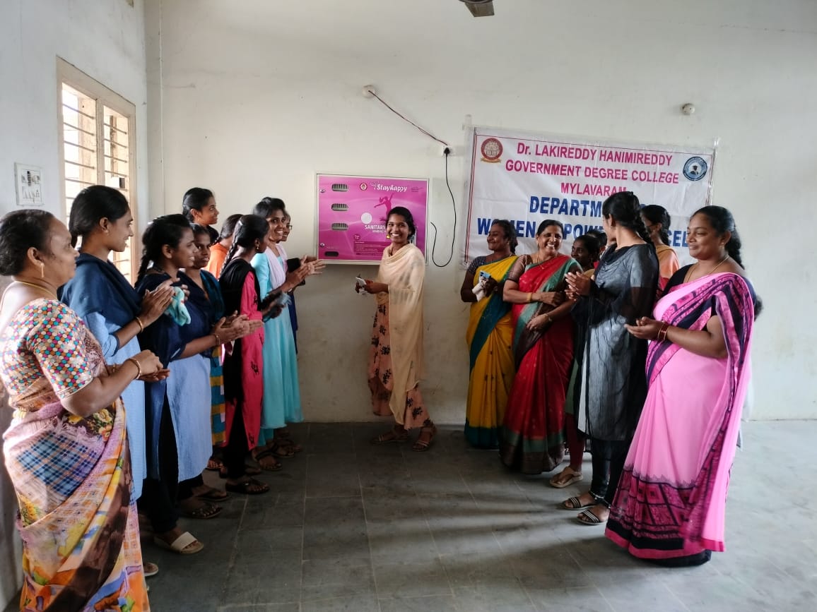 WOMEN EMPOWERMENT CELL ESTABLISHING SANITARY NAPKIN VENDING MACHINE AND INCINERATORS