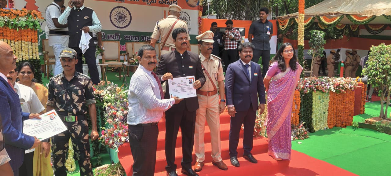INDEPENDENCE DAY CELEBRATIONS PRINCIPAL AND PHYSICAL DIRECTOR RECEIVED MERITORIOUS AWARDS